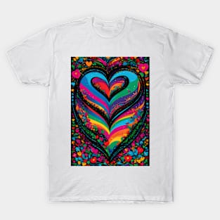 Colourful heart valentine's day gift T-Shirt